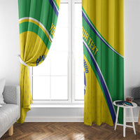 Custom Brazil Football Window Curtain Vamos Canarinho