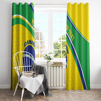 Custom Brazil Football Window Curtain Vamos Canarinho