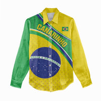 Custom Brazil Football Women Casual Shirt Vamos Canarinho