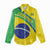 Custom Brazil Football Women Casual Shirt Vamos Canarinho