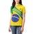 Custom Brazil Football Women Polo Shirt Vamos Canarinho