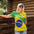 Custom Brazil Football Women Polo Shirt Vamos Canarinho