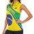 Custom Brazil Football Women Sleeveless Polo Shirt Vamos Canarinho