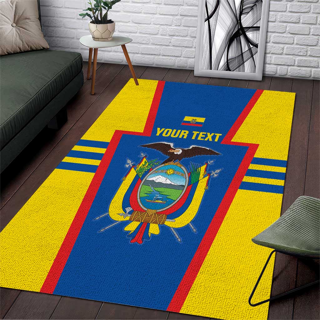 Custom Ecuador Football Area Rug Vamos La Tricolor