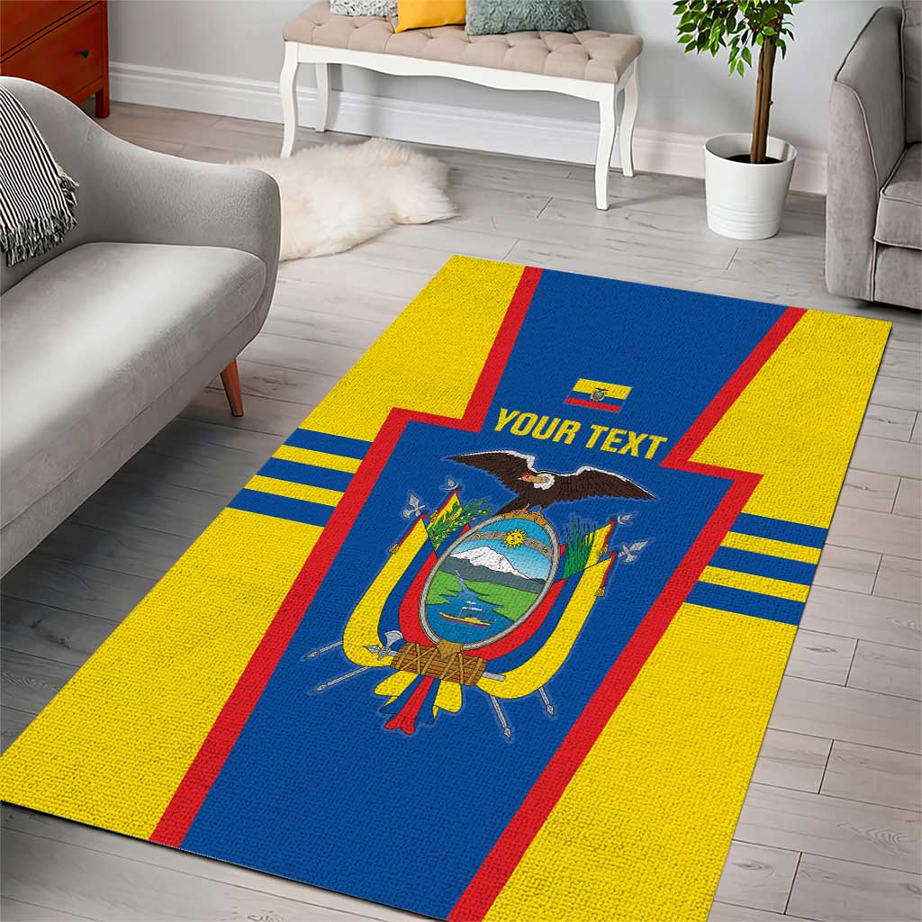 Custom Ecuador Football Area Rug Vamos La Tricolor