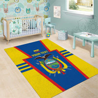 Custom Ecuador Football Area Rug Vamos La Tricolor