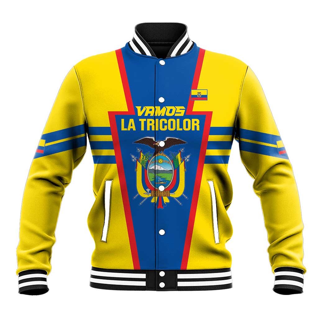 Custom Ecuador Football Baseball Jacket Vamos La Tricolor