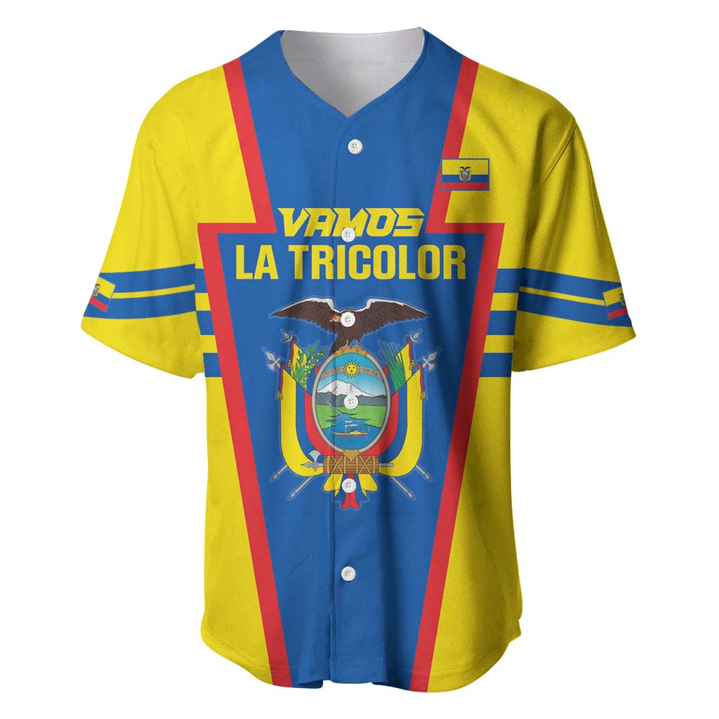 Custom Ecuador Football Baseball Jersey Vamos La Tricolor