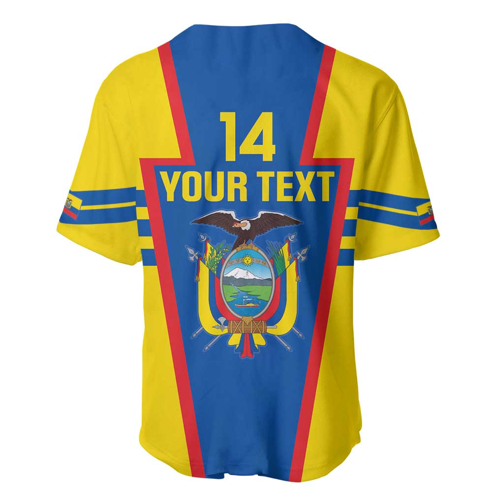 Custom Ecuador Football Baseball Jersey Vamos La Tricolor
