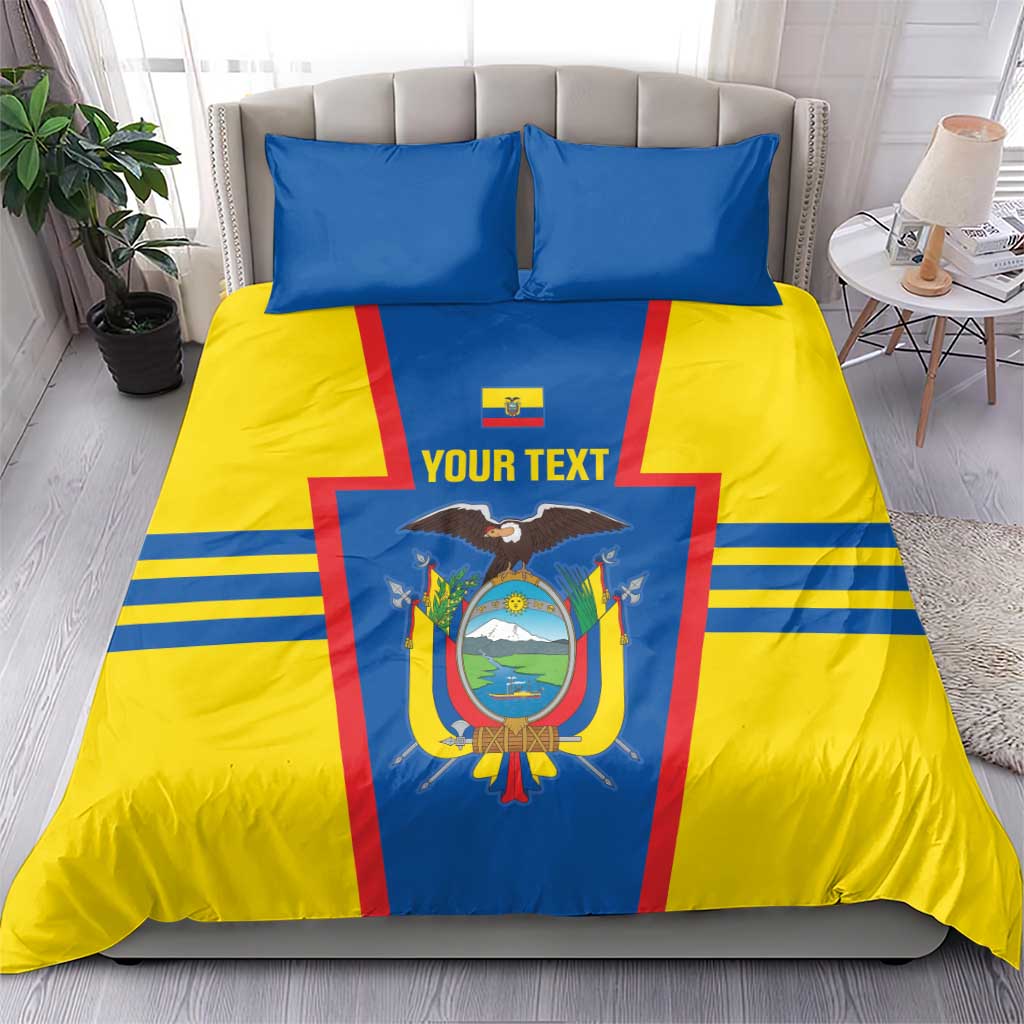 Custom Ecuador Football Bedding Set Vamos La Tricolor
