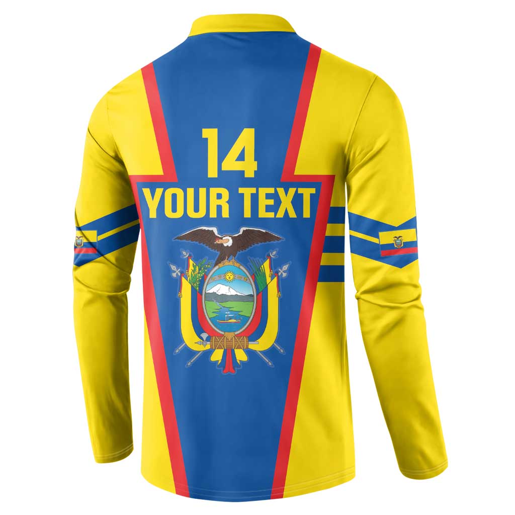 Custom Ecuador Football Button Sweatshirt Vamos La Tricolor