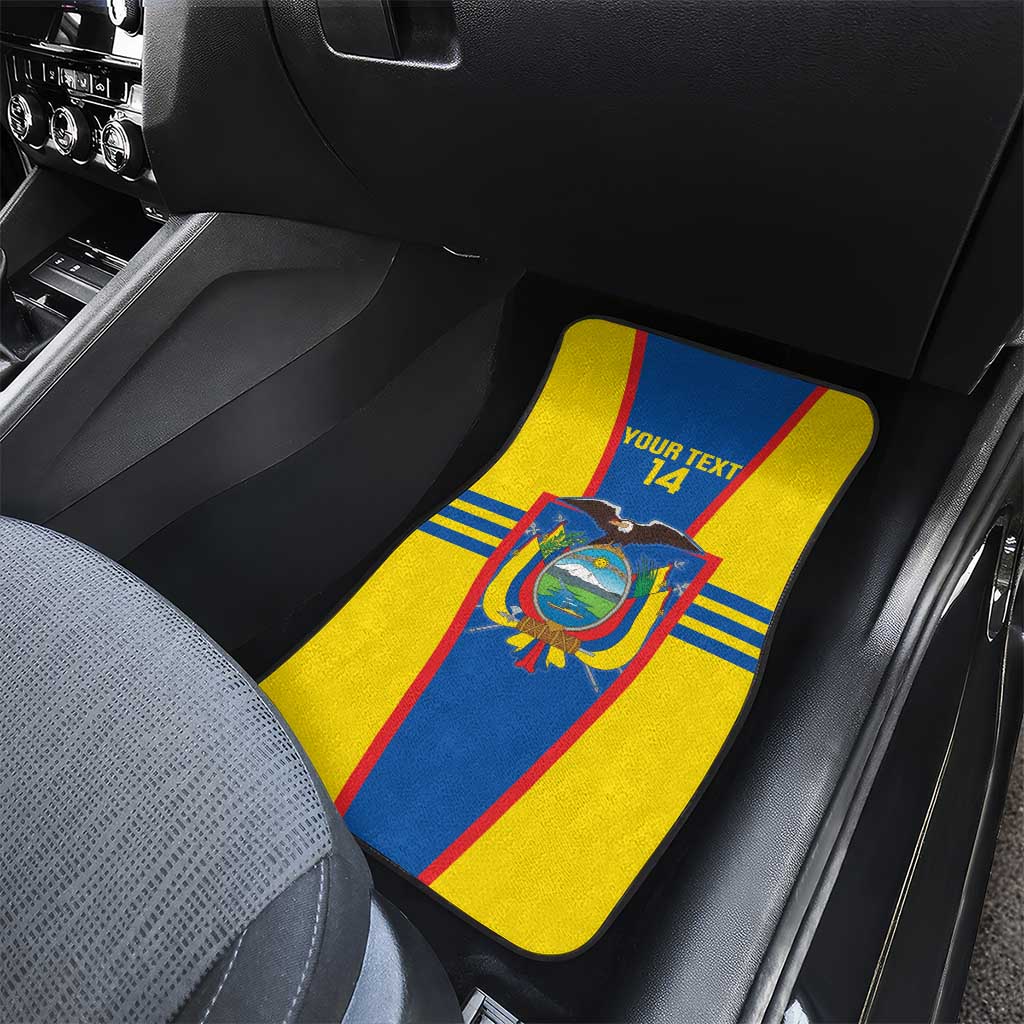 Custom Ecuador Football Car Mats Vamos La Tricolor