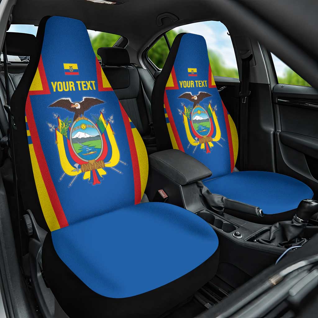Custom Ecuador Football Car Seat Cover Vamos La Tricolor