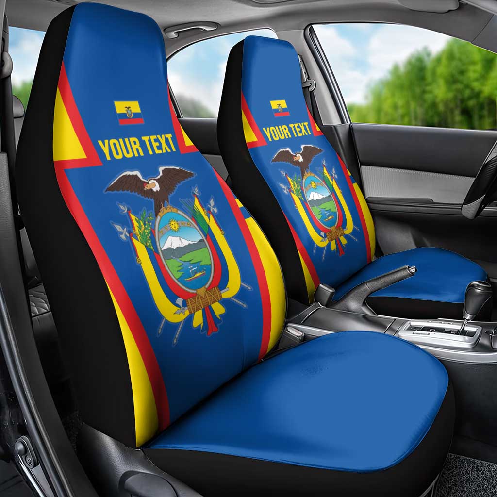 Custom Ecuador Football Car Seat Cover Vamos La Tricolor
