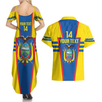 Custom Ecuador Football Couples Matching Summer Maxi Dress and Hawaiian Shirt Vamos La Tricolor