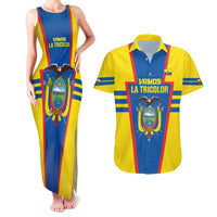 Custom Ecuador Football Couples Matching Tank Maxi Dress and Hawaiian Shirt Vamos La Tricolor