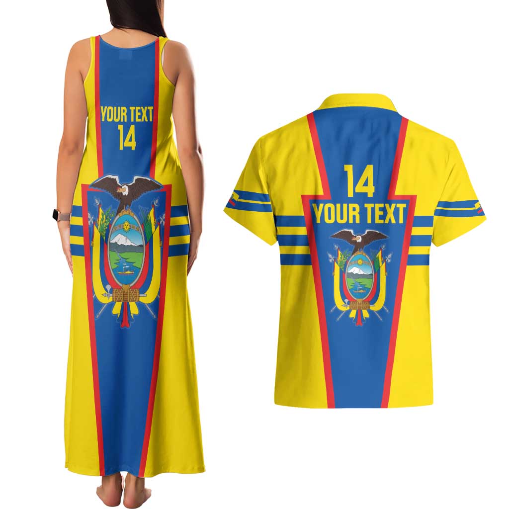 Custom Ecuador Football Couples Matching Tank Maxi Dress and Hawaiian Shirt Vamos La Tricolor