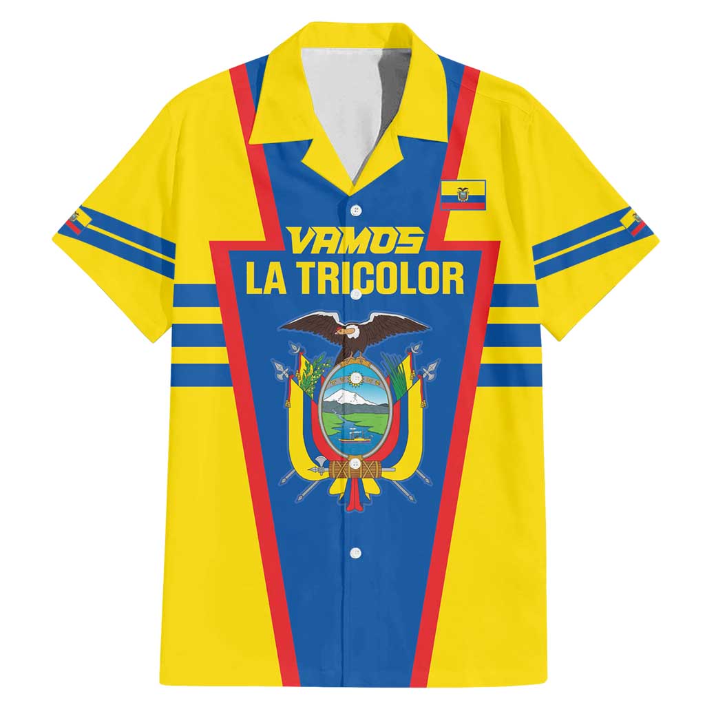 Custom Ecuador Football Family Matching Mermaid Dress and Hawaiian Shirt Vamos La Tricolor