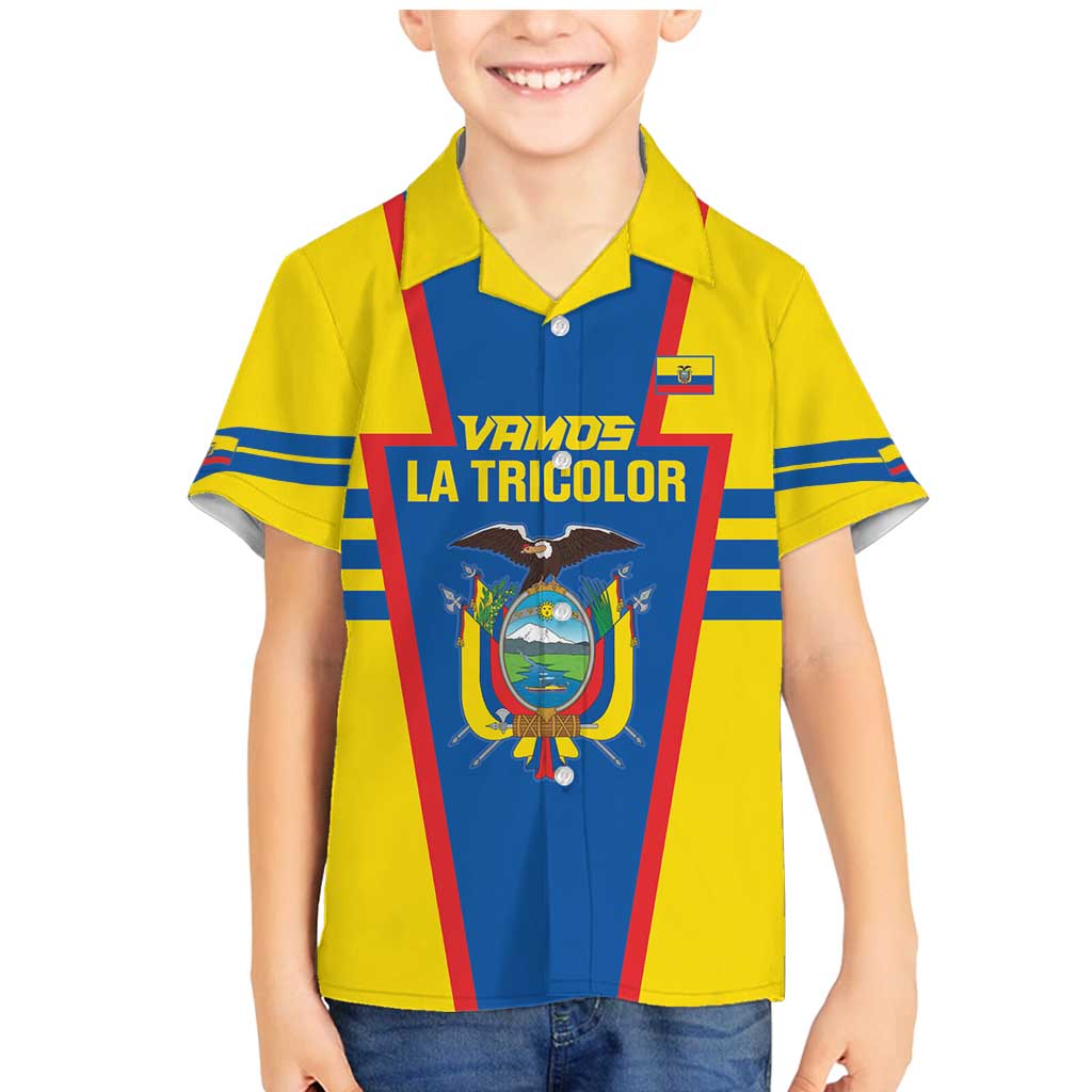 Custom Ecuador Football Family Matching Mermaid Dress and Hawaiian Shirt Vamos La Tricolor