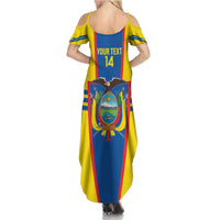Custom Ecuador Football Family Matching Summer Maxi Dress and Hawaiian Shirt Vamos La Tricolor