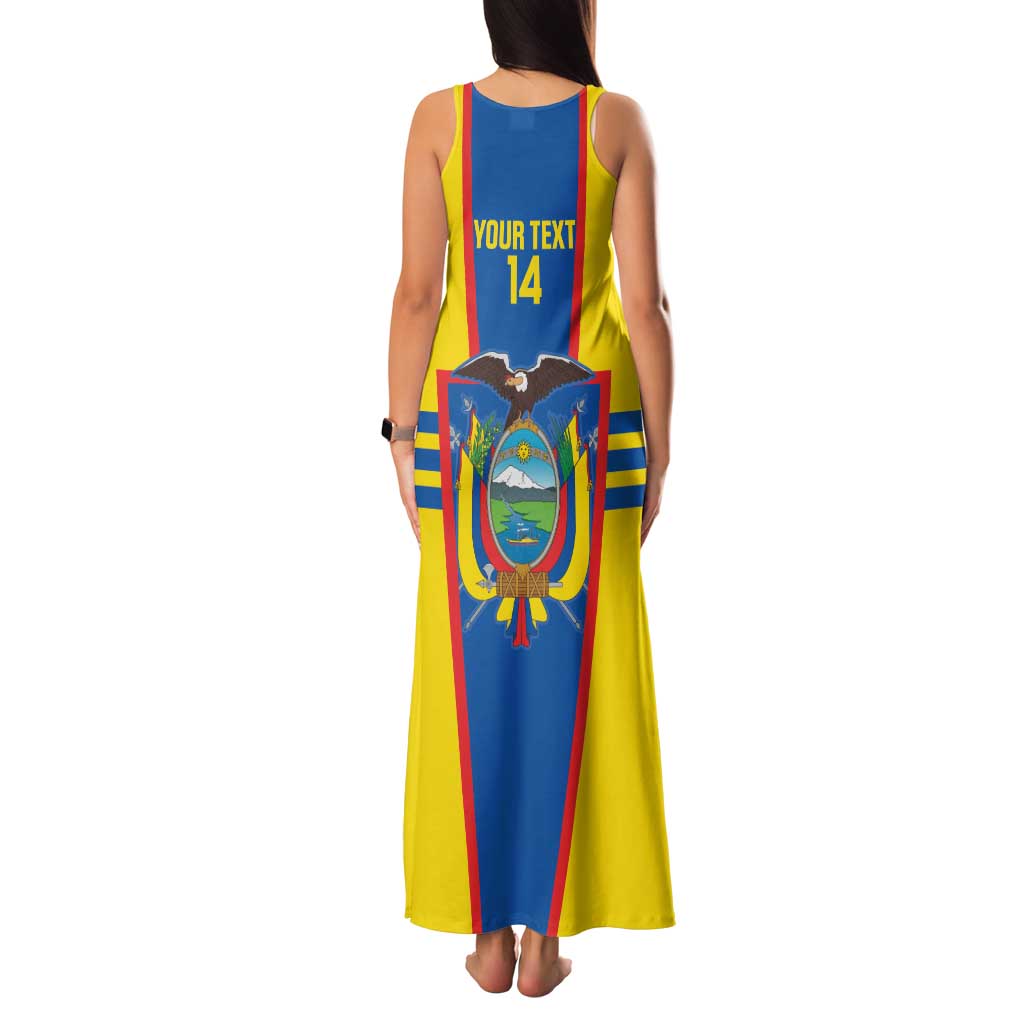 Custom Ecuador Football Family Matching Tank Maxi Dress and Hawaiian Shirt Vamos La Tricolor