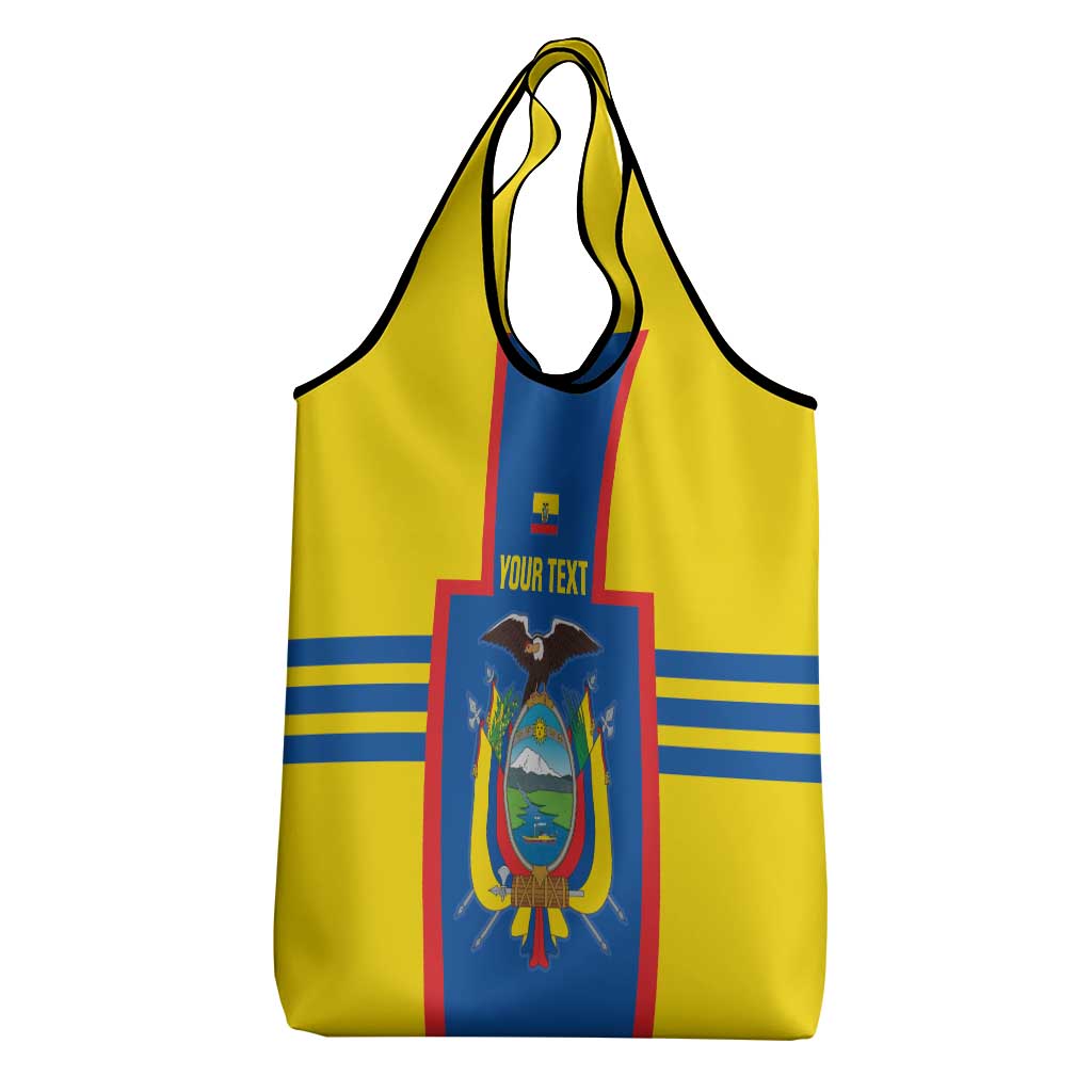 Custom Ecuador Football Grocery Bag Vamos La Tricolor