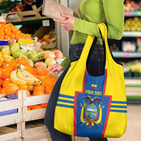 Custom Ecuador Football Grocery Bag Vamos La Tricolor