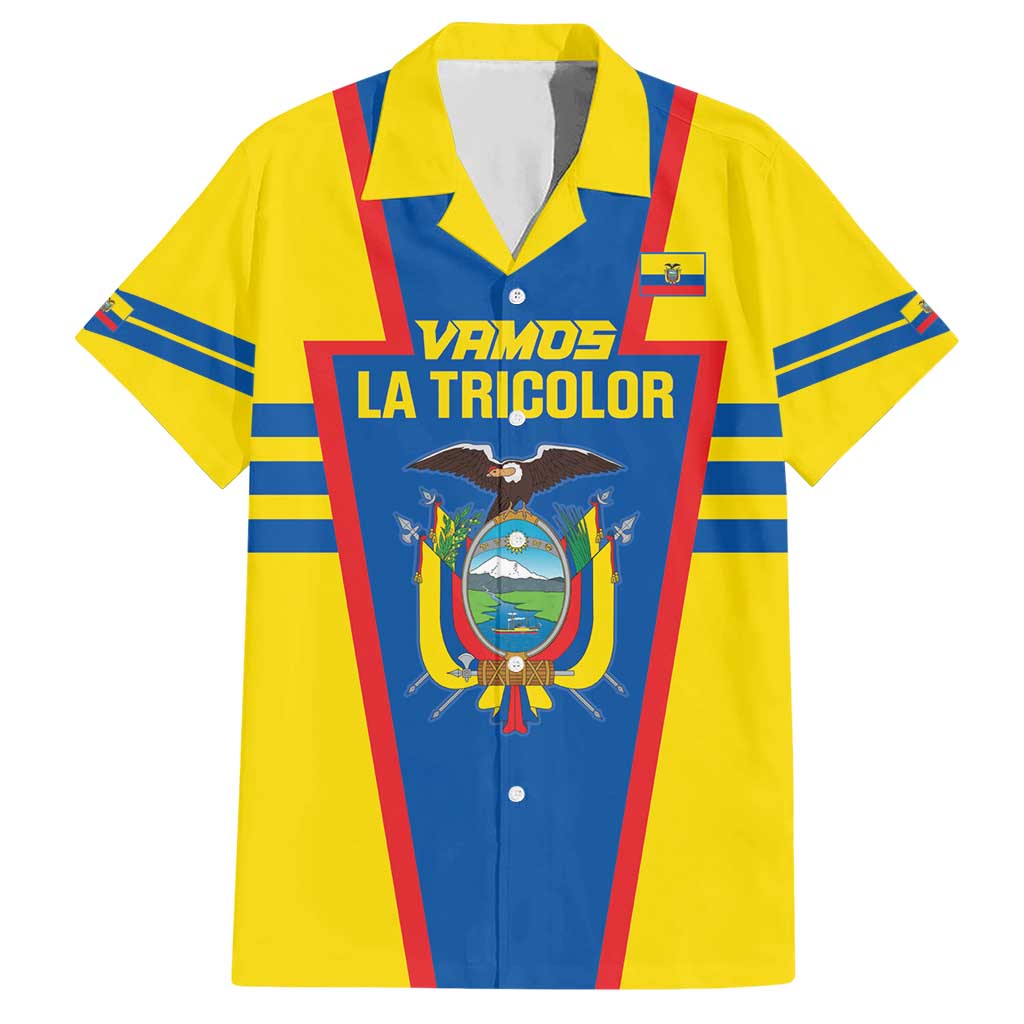 Custom Ecuador Football Hawaiian Shirt Vamos La Tricolor