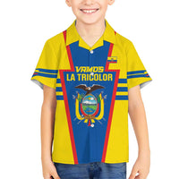Custom Ecuador Football Kid Hawaiian Shirt Vamos La Tricolor