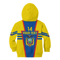 Custom Ecuador Football Kid Hoodie Vamos La Tricolor