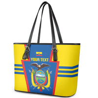 Custom Ecuador Football Leather Tote Bag Vamos La Tricolor