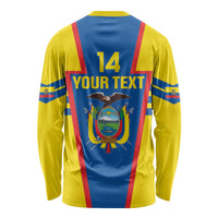 Custom Ecuador Football Long Sleeve Shirt Vamos La Tricolor