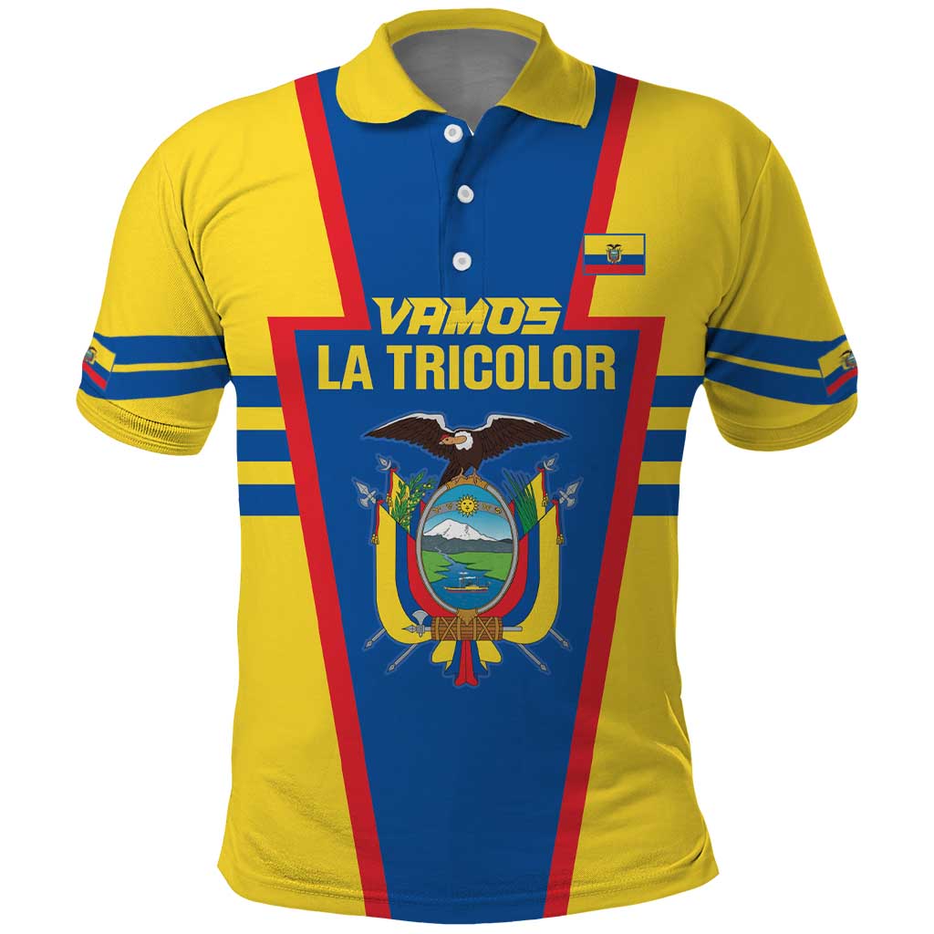 Custom Ecuador Football Polo Shirt Vamos La Tricolor