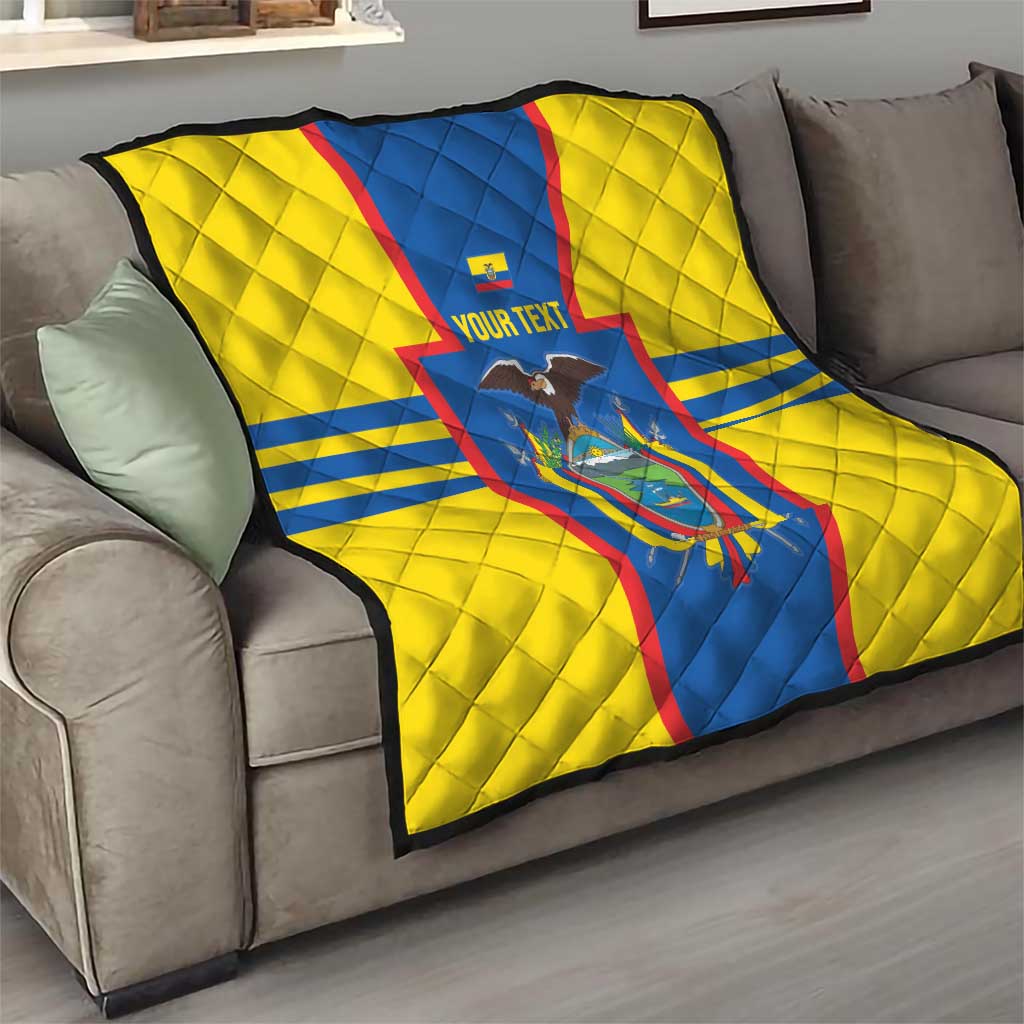 Custom Ecuador Football Quilt Vamos La Tricolor