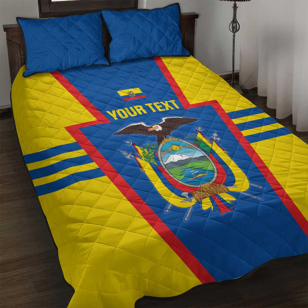Custom Ecuador Football Quilt Bed Set Vamos La Tricolor