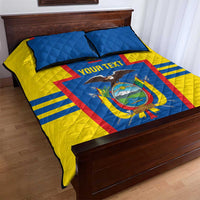 Custom Ecuador Football Quilt Bed Set Vamos La Tricolor