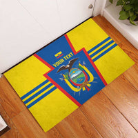Custom Ecuador Football Rubber Doormat Vamos La Tricolor