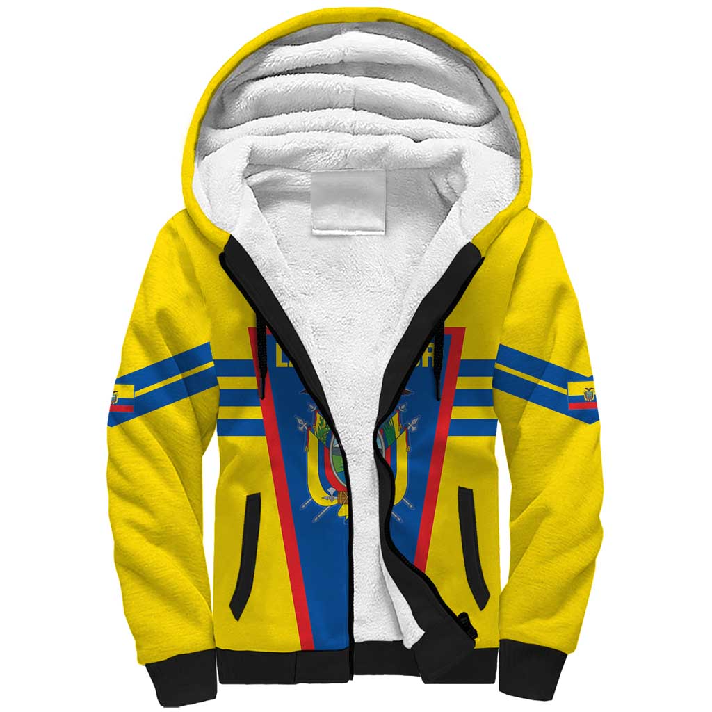 Custom Ecuador Football Sherpa Hoodie Vamos La Tricolor