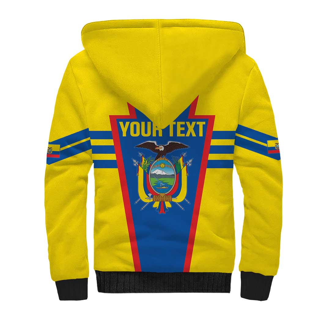 Custom Ecuador Football Sherpa Hoodie Vamos La Tricolor