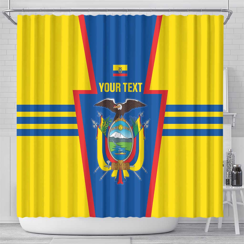 Custom Ecuador Football Shower Curtain Vamos La Tricolor