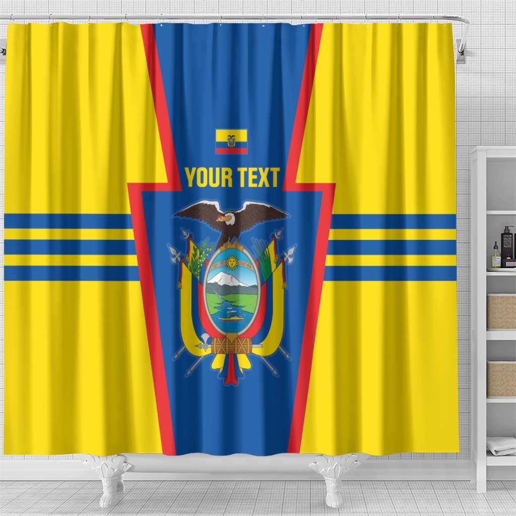 Custom Ecuador Football Shower Curtain Vamos La Tricolor