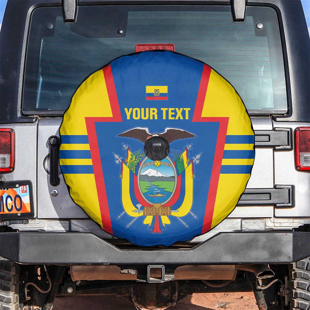 Custom Ecuador Football Spare Tire Cover Vamos La Tricolor