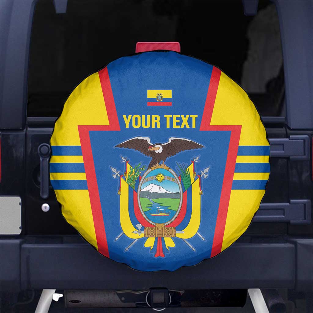 Custom Ecuador Football Spare Tire Cover Vamos La Tricolor