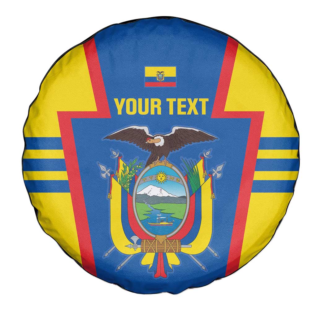 Custom Ecuador Football Spare Tire Cover Vamos La Tricolor