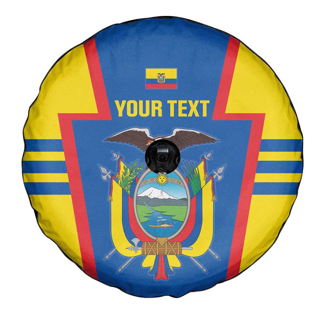 Custom Ecuador Football Spare Tire Cover Vamos La Tricolor