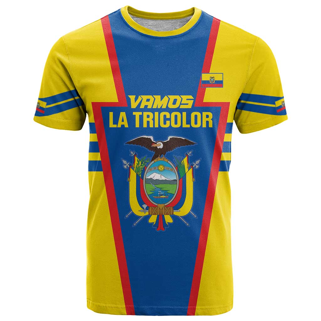 Custom Ecuador Football T Shirt Vamos La Tricolor