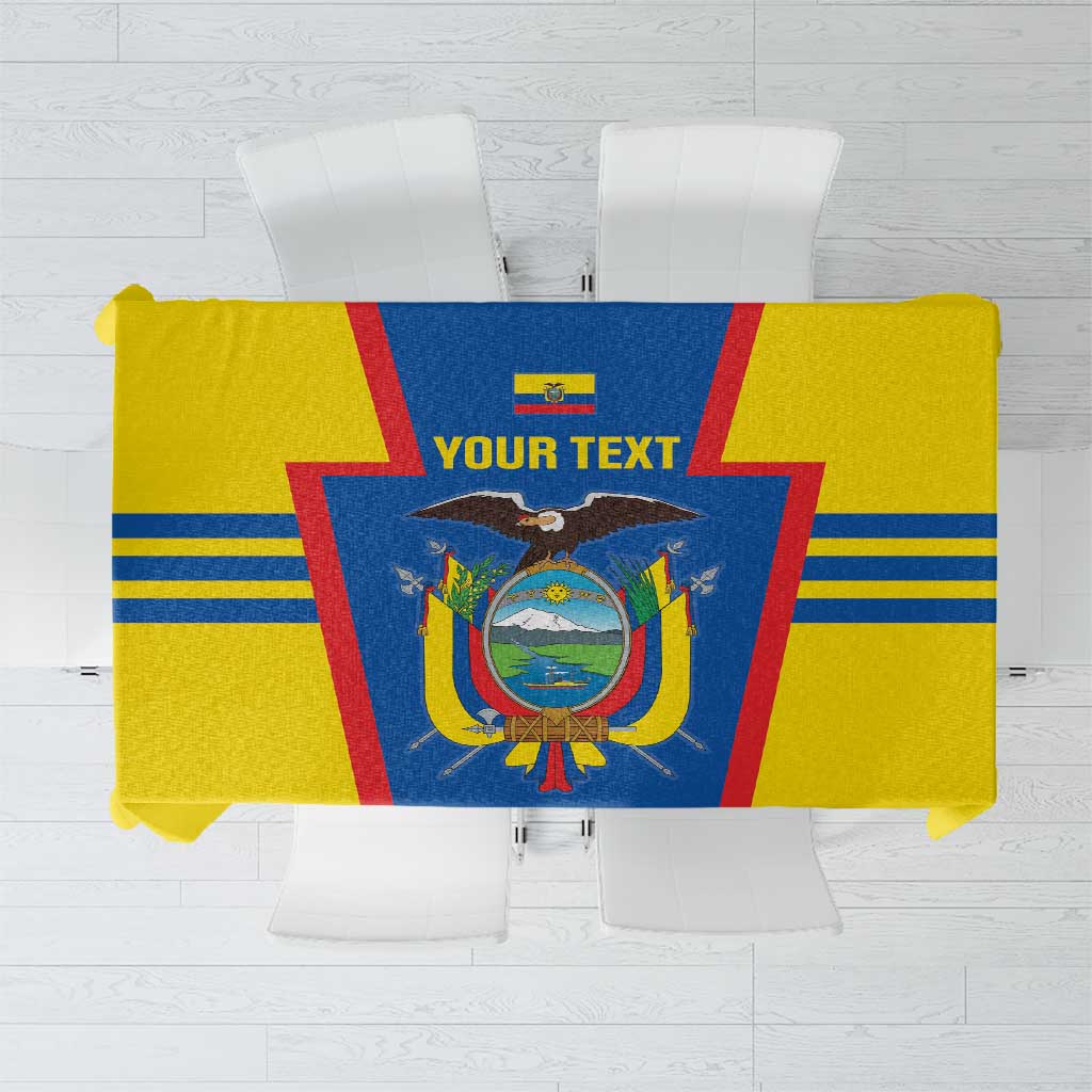 Custom Ecuador Football Tablecloth Vamos La Tricolor