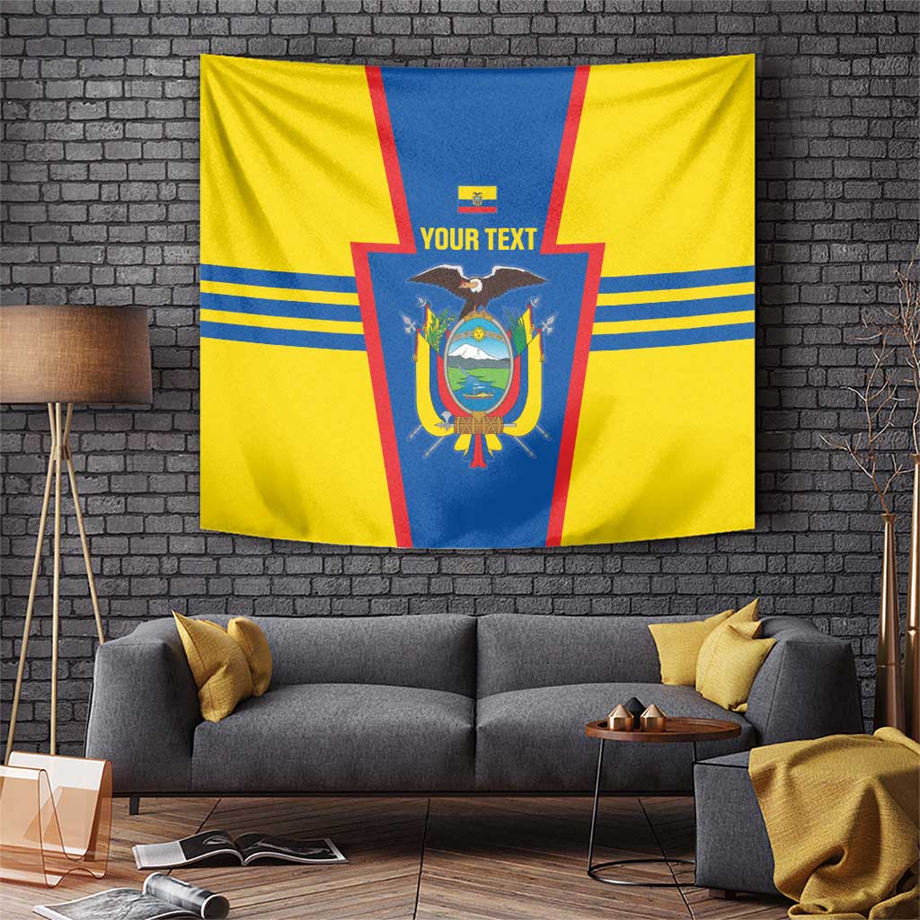 Custom Ecuador Football Tapestry Vamos La Tricolor