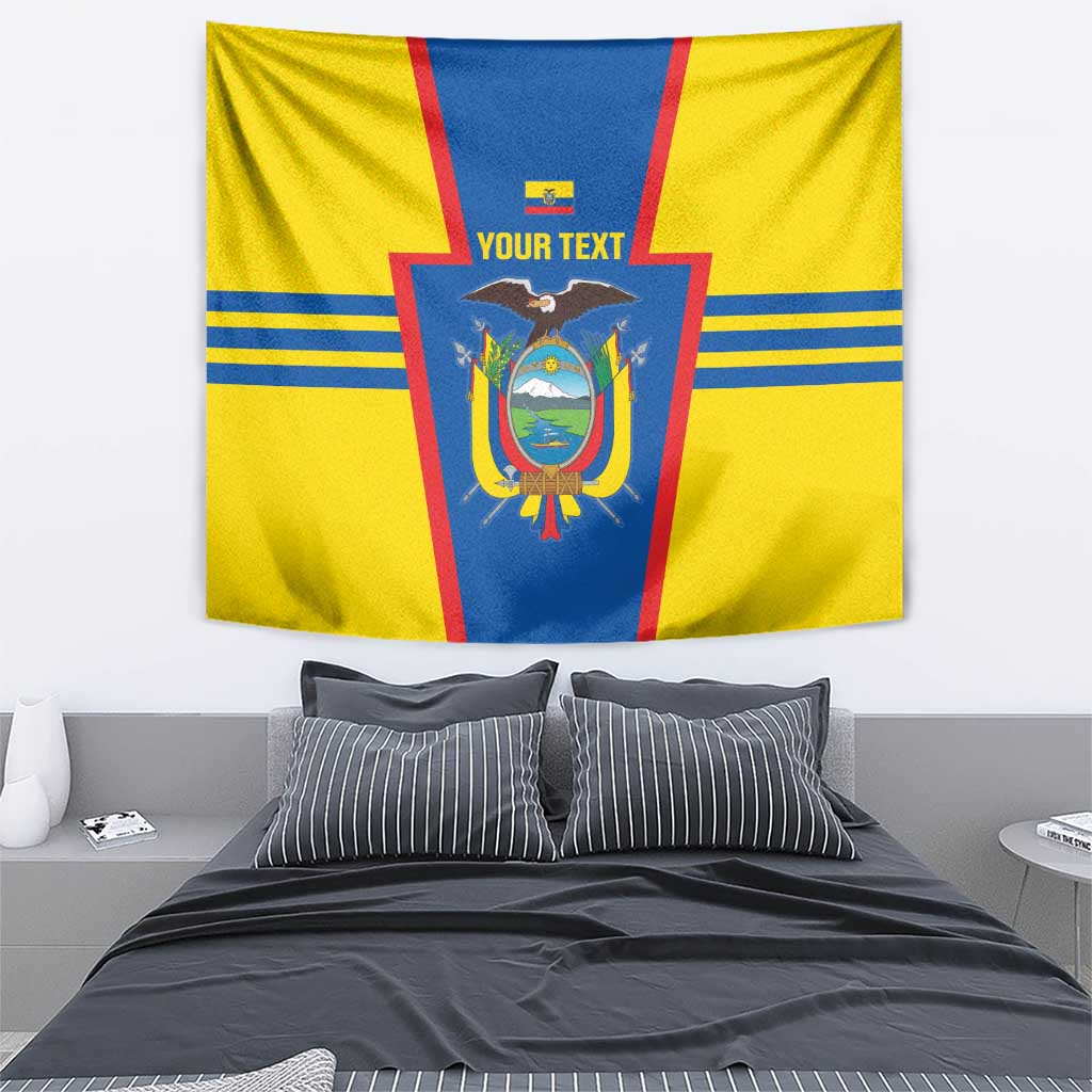Custom Ecuador Football Tapestry Vamos La Tricolor