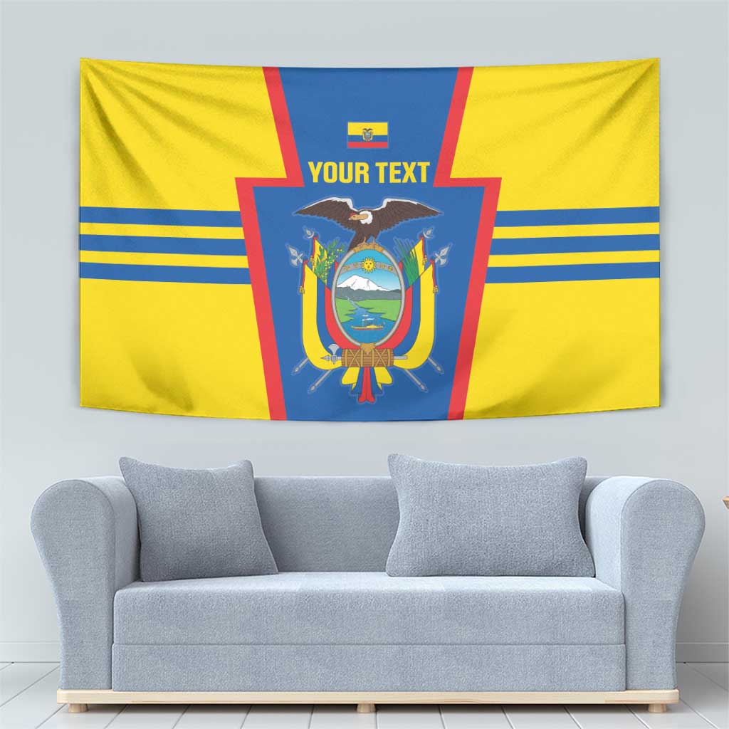 Custom Ecuador Football Tapestry Vamos La Tricolor